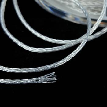 Hymne Audio 8芯單晶銀編制 DIY發燒耳機升級線 信號線對錄線