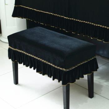 單雙人升降椅子墊簡約現代高端加厚絲絨鋼琴凳全罩歐式琴凳防塵套