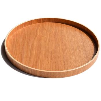 實木木色圓形木盤子水杯托盤家用木質茶盤菜盤果盤精致餐盤歐式