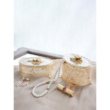 首飾收納盒ins風歐式小奢華化妝品飾品珠寶創意拍攝展示道具鏡子
