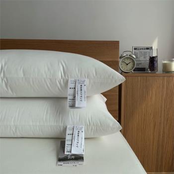 出口日本明治西川全棉自由枕頭枕芯護頸枕一只裝長方形單人家用