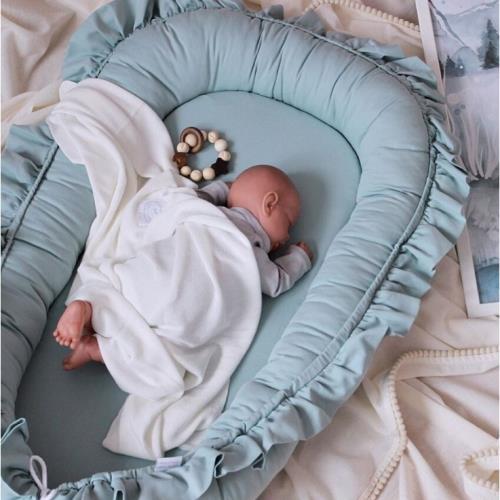 北歐ins風花邊棉布嬰兒子宮仿生睡床墊便攜式新生兒床中床睡墊|兒童傢俱|ETMall東森購物網