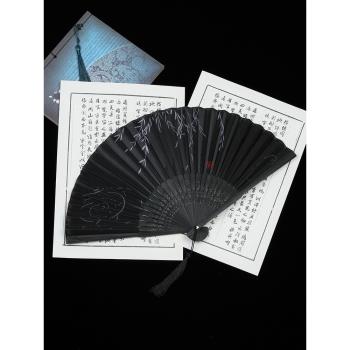 古風扇子折扇中國風女式漢服兒童學生夏季隨身折疊小巧扇古典舞蹈