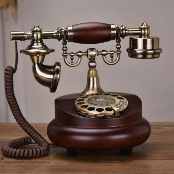 蒂雅菲無線歐式電話機家用固定仿古復古創意老式旋轉撥號電話機