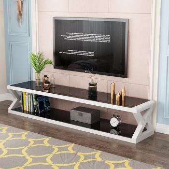 現代簡約電視柜茶幾組合套裝鋼化玻璃電視機柜小戶型客廳簡易家用
