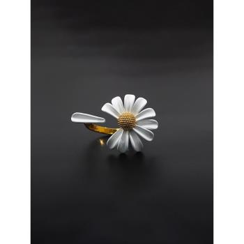 KS美國高溫烤漆花朵戒指小雛菊