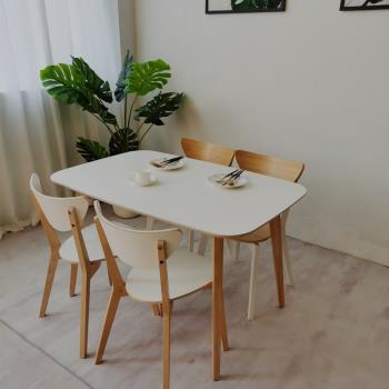 北歐風格實木餐桌諾米拉家用餐桌椅子組合簡約現代餐廳網紅家具