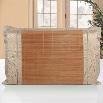 竹席枕套單個竹藤雙面涼席一對枕席乳膠冰絲竹子方形枕頭套墊巾夏