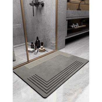 硅藻泥浴室軟墊子衛生間地墊地毯衛浴速干吸水防滑廁所進門口腳墊