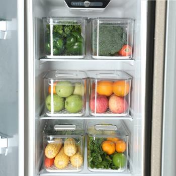 廚房冰箱收納盒抽屜式透明冷凍保鮮盒食品水果食物整理盒大中小號