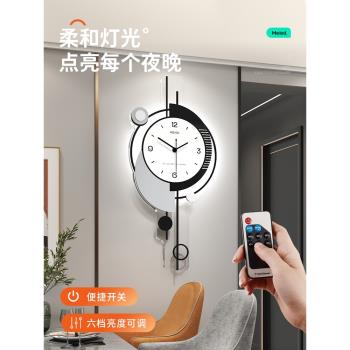 美世達客廳掛鐘家用創意簡約現代裝飾時鐘餐廳時尚大氣靜音鐘表