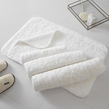 五星級酒店專用加厚白色地巾墊子衛生間浴室純棉吸水防滑地墊家用