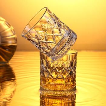 威士忌酒杯家用洋酒杯套裝歐式水晶玻璃創意ins風啤酒杯酒吧酒具