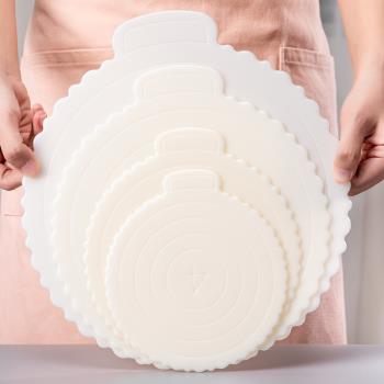 重復使用生日蛋糕墊慕斯底托塑料6寸8家用正方形圓形拖食品級