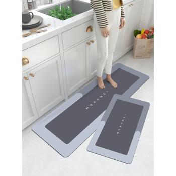 廚房地墊防滑速干硅藻泥吸水墊子浴室衛生間耐臟腳墊免洗可擦地毯