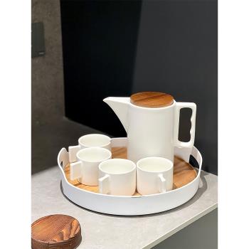 北歐水具套裝家用陶瓷簡約水壺喝水杯子待客廳用茶幾杯具喬遷新居