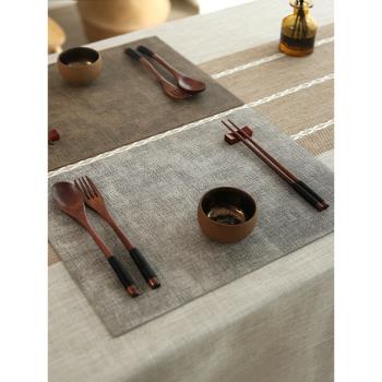 高階感餐墊加厚皮革防水防油隔熱墊家用桌墊餐盤碗墊子西餐墊