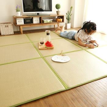 日式涼席地墊可折疊藤席拼接地毯夏天客廳午睡地板墊子兒童爬行墊