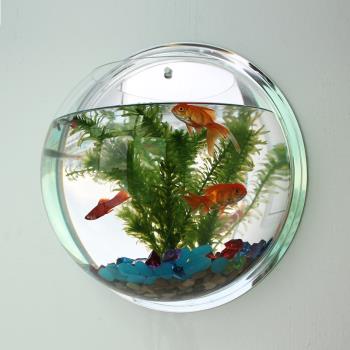 創意壁掛魚缸懸掛掛墻水族箱生態客廳餐廳墻壁金魚缸迷你缸造景