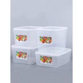 日本保鮮盒冰箱專用食品級大容量長方形廚房食物收納塑料密封盒子
