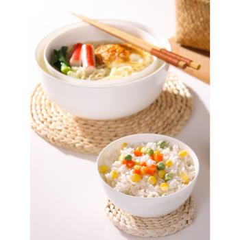 白色家用景德鎮骨瓷餐具吃飯陶瓷碗米飯碗單個大號碗麵碗湯碗大碗