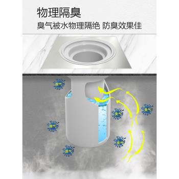 日本地漏防臭器內芯浴室下水道防臭蓋衛生間排水口防蟲防反味神器