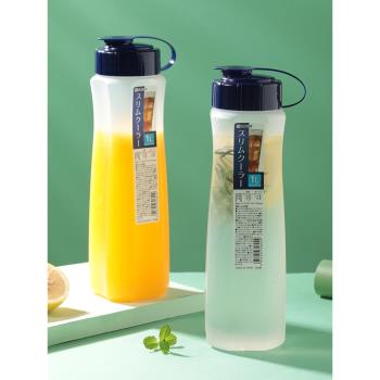 NAKAYA.日本進口PP冷水壺PP塑料冰箱冷凍果汁瓶檸檬水急凍罐子 1L