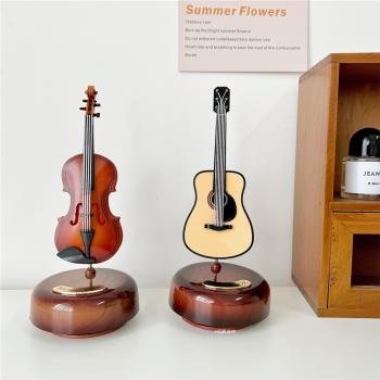 古典吉他小號房間擺件裝飾音樂盒