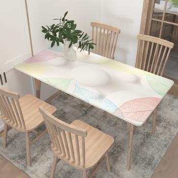 餐桌布防水防油免洗長方形家用現代簡約高檔防燙北歐風pvc餐桌墊