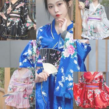 日本正裝女款孔雀和服家居服裝舞臺舞蹈演出拍照工作活動櫻花和服