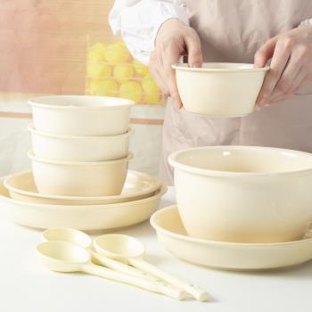 高顏值奶油陶瓷碗家用2023新款吃飯碗特別好看的米飯碗餐具碗套裝