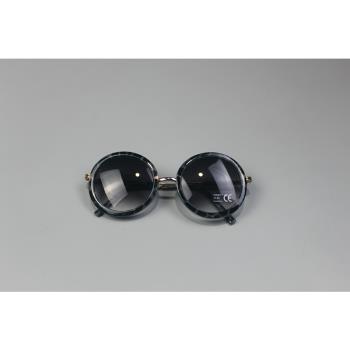 摩洛哥單白菜大框圓框墨鏡防曬防紫外線 uv400玉質感眼鏡太陽鏡