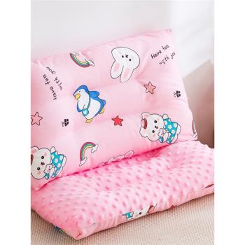 嬰兒枕頭兒童純棉1-2-3-6歲寶寶定型安撫豆豆枕低可機洗雙面可用