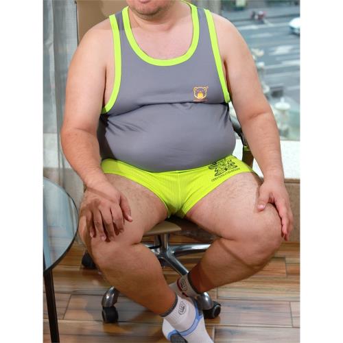 D4BEARS為熊設計熊爪家卡通動漫機器熊青年純棉大碼平角四角內褲