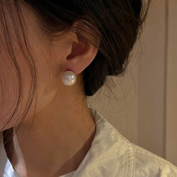 「小燈泡」炫彩5A級肌理天然巴洛克珍珠耳釘美國18k金925銀高級感