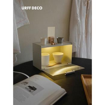 URFF DECO氛圍感 自動燈光玄關收納柜多功能入戶整理口罩盒高顏值