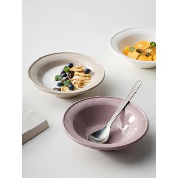 米立風物莫蘭迪色早餐盤子高級感輕奢餐具酸奶碗湯碗家用2023新款
