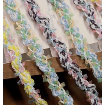 馬卡龍色系歐根紗織帶蕾絲花邊輔料diy手工裝飾花邊材料花邊帶