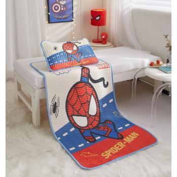卡通蜘蛛俠涼席乳膠夏季男寶寶可用幼兒園午睡專用兒童拼接床墊子