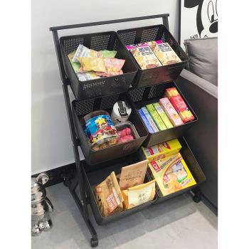 帥仕小推車置物架廚房家居用多層水果蔬菜籃子收納筐落地零食貨架
