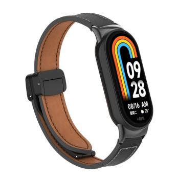 適用Fitbit inspire3小米8金屬連接器磁力金屬扣皮革手表luxe表帶