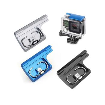 金屬鎖扣適合GoPro Hero 4/3+防水殼CNC鋁合金固定蓋子塑料卡扣