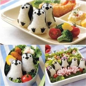 卡通動物企鵝飯團模具套裝 寶寶喂飯兒童米飯海苔包飯DIY壽司工具