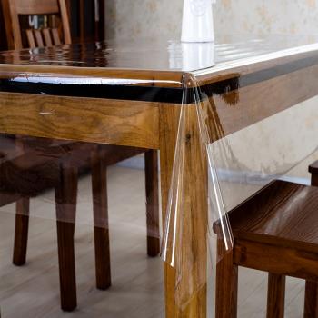 pvc薄款下垂餐桌墊透明塑料軟質玻璃臺布保護膜 防水免洗桌布