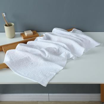 全純棉白色毛巾薄款加長條老式洗浴搓澡日式溫泉勞保擦手防霉速干