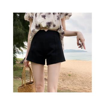 黑色性感西裝短褲女夏款2023韓版高腰設計感小個子顯瘦高級感熱褲
