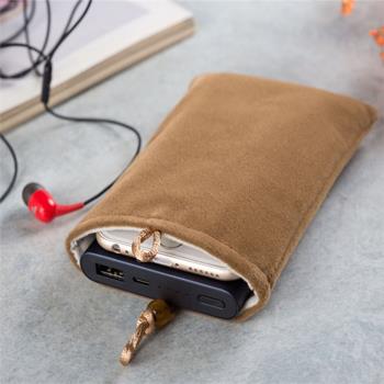 手機絨布袋充電寶數碼收納包適用小米移動電源保護套防塵袋子防摔