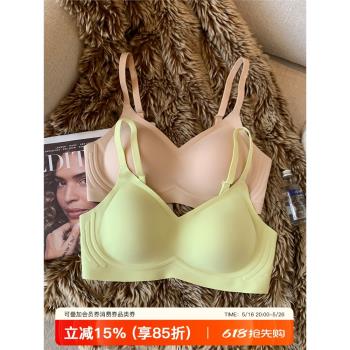 外擴型內衣女士連體杯小胸顯大無痕上薄下厚聚攏無鋼圈漫畫胸文胸