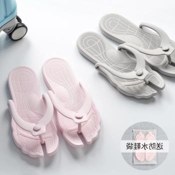 日本ZD可拆卸旅行拖鞋便攜折疊出差男女士浴室防滑沙灘人字拖涼拖