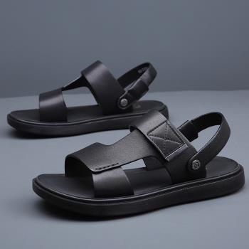 男款夏季休閑外穿防滑軟底涼鞋